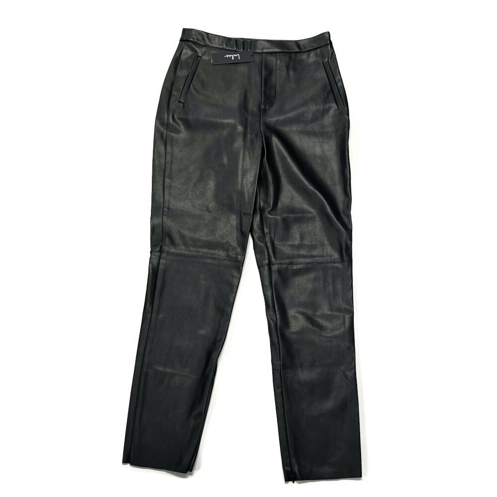 Lulus Vegan Trouser Leggings Womens Medium Black Keep Your Stride Faux‎ Leather